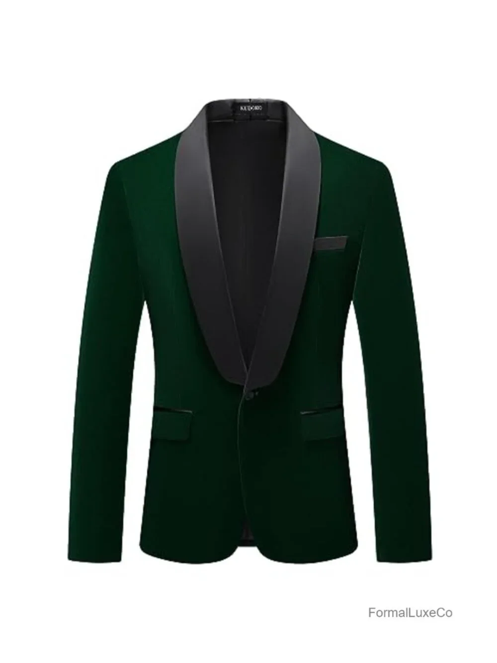 Men's Slim Fit Velvet Blazer Shawl Collar Tuxedo Jacket Wedding Prom Suit
